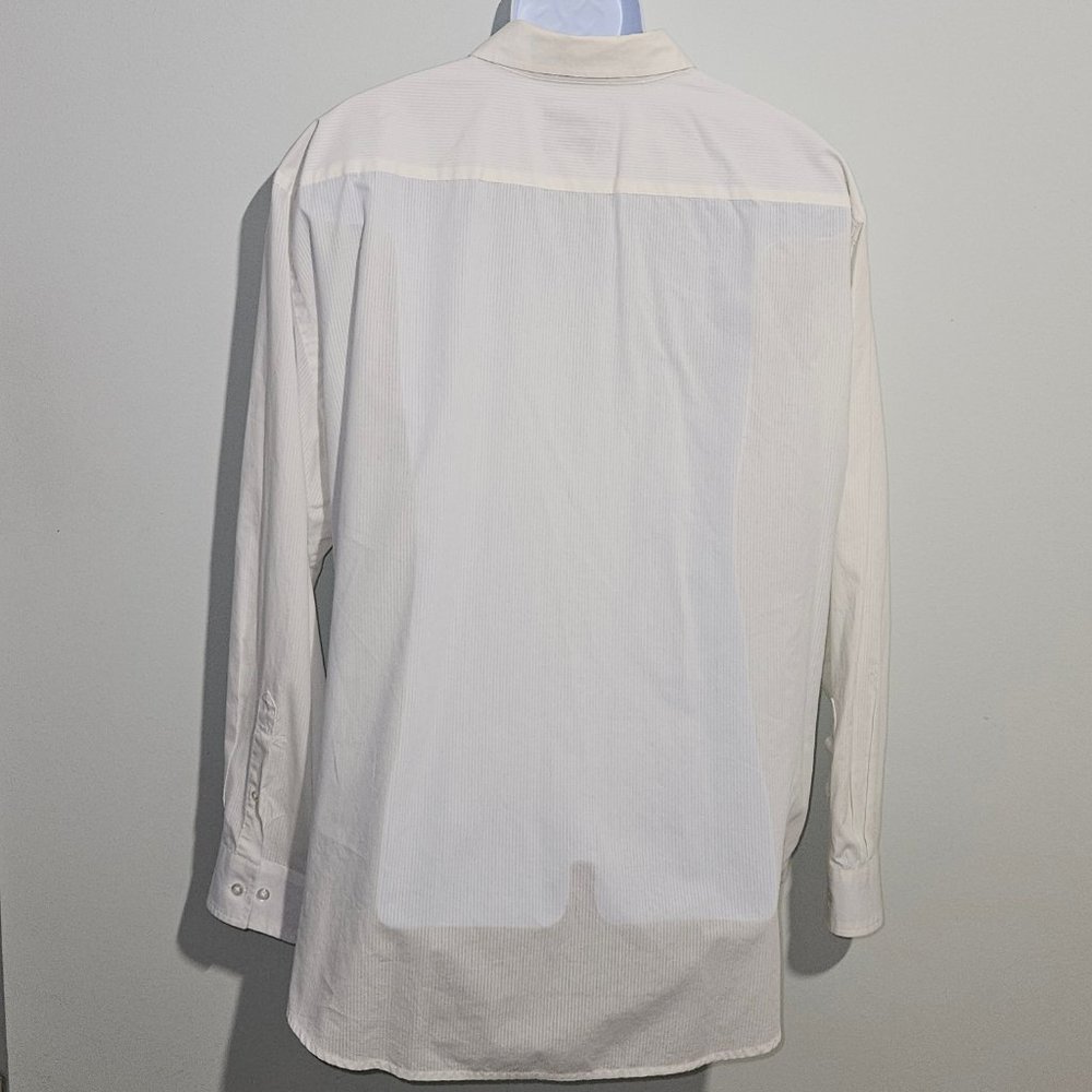 Croft & Barrow Easy Care Men's White Long Sleeve Shirt Size 3XB - Picture 6 of 8